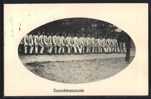 AK Soldaten 1. Weltkrieg bei der Instruktionsstunde