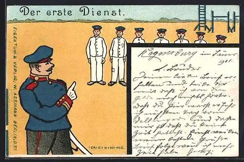 AK Soldaten beim ersten Dienst