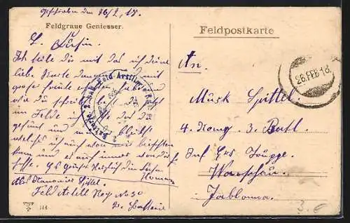 AK Feldgraue Geniesser beim Kochen im 1. Weltkrieg