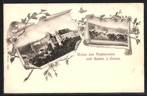 AK Viechtenstein und Kasten a. Donau, zwei Ortsansichten