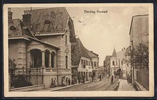 AK Eferding, Strassenpartie in der Vorstadt