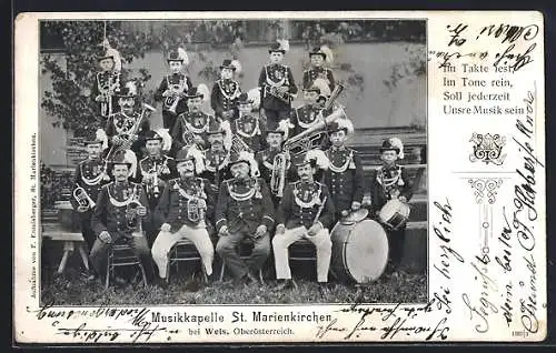 AK St. Marienkirchen, Musikkapelle mit Instrumenten