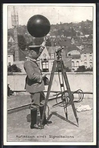 AK Auflassen eines Signalballons, Militär