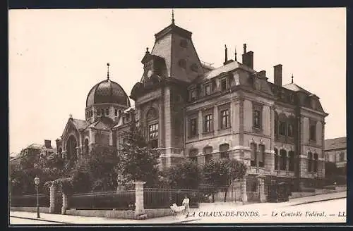 AK La Chaux-de-Fonds, Blick zur Synagoge