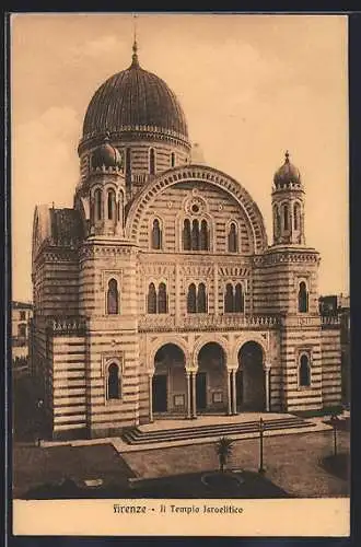 AK Firenze, Il Tempio Israelitico, Aussenansicht der Synagoge