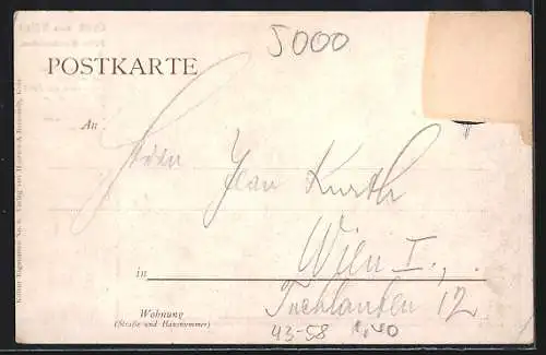 AK Köln-Poll, Poller Milchmädchen auf dem Eselgespann