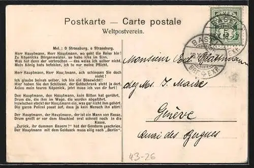 Künstler-AK Berlin, Der Hauptmann von Köpenick