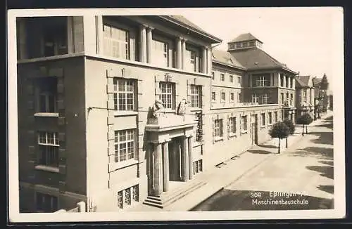 AK Esslingen a. N., Maschinenbauschule im Sonnenschein