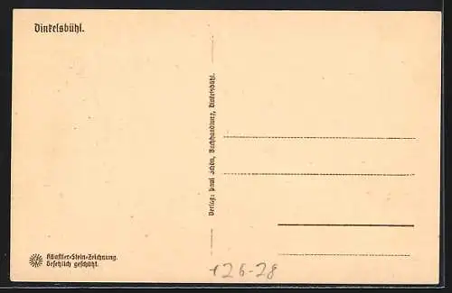 Steindruck-AK Dinkelsbühl, Teilansicht