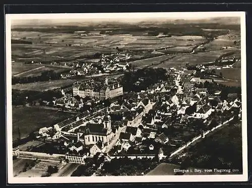 AK Ellingen i. Bay., Fliegeraufnahme der Ortschaft