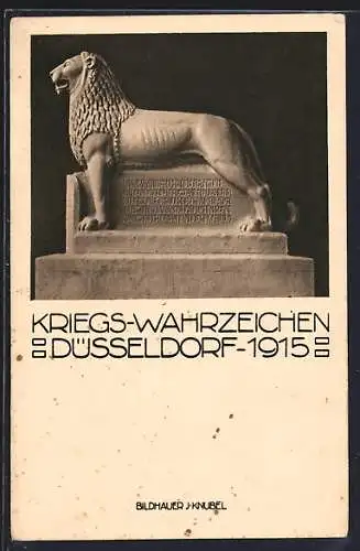 AK Düsseldorf, Nagelung eines Kriegs-Wahrzeichens 1915, Braunschweiger Löwe