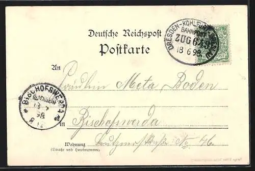 Lithographie Neukirch, Valtenberg, Aussichtsturm, Gastwirtschaft um 1900