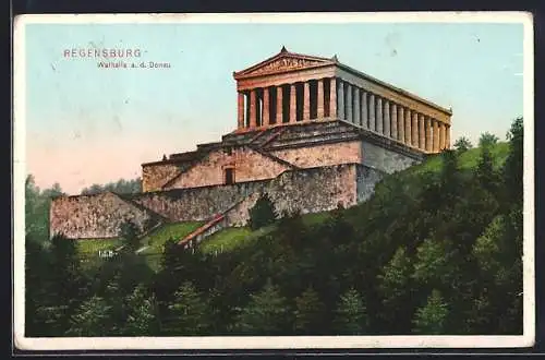 AK Regensburg, Walhalla an der Donau