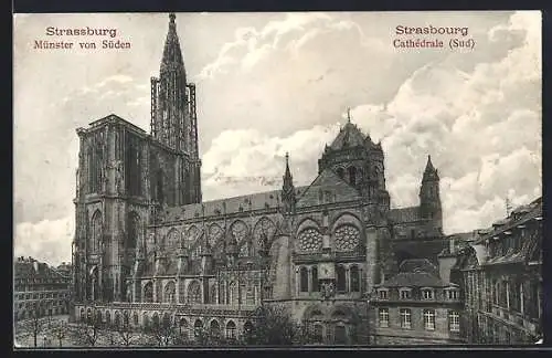 AK Strassburg, Münster von Süden