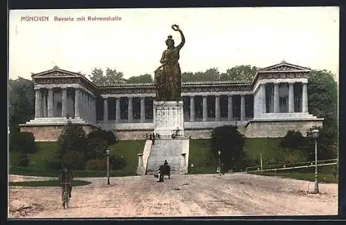 AK München, Bavaria mit Ruhmeshalle