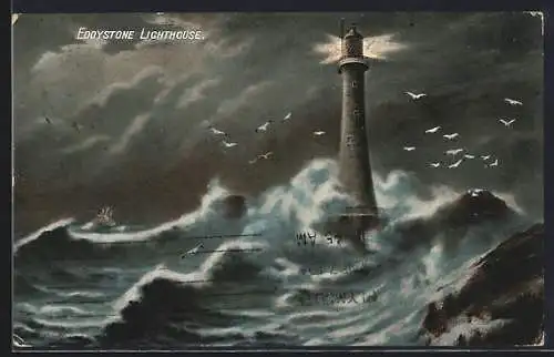 AK Eddystone Lighthouse at Night