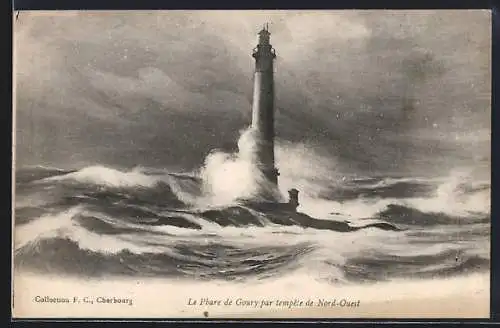 AK Le Phare de Goury par tempete de Nord-Ouest