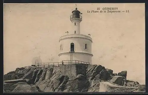 AK Quiberon, Le Phare de la Taignouse, Leuchtturm Taignouse