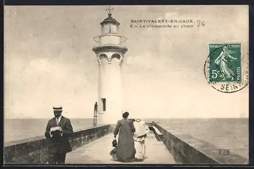 AK Saint-Valery-en-Caux, Le promenade au phare