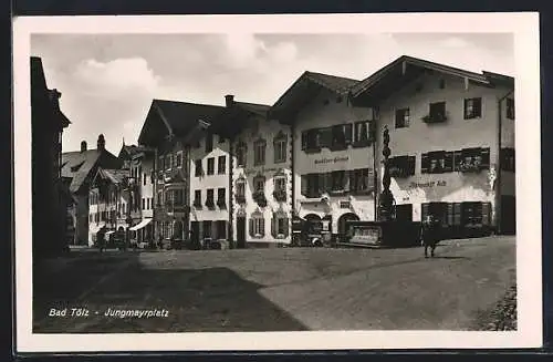 AK Bad Tölz, Jungmayrplatz mit Geschäften