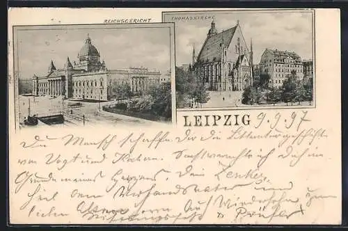 AK Leipzig, Reichsgericht, Thomaskirche