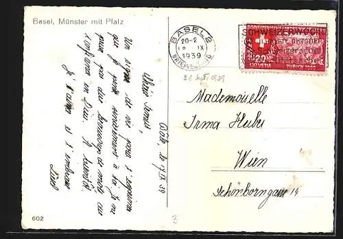 AK Basel, Münster mit Pfalz
