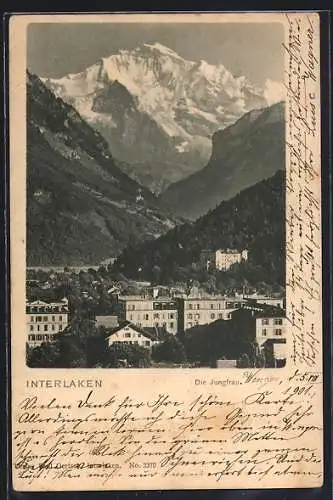 AK Interlaken, Blick zur Jungfrau