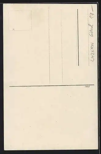 Foto-AK Luzern, Gütsch, Frau in Tracht