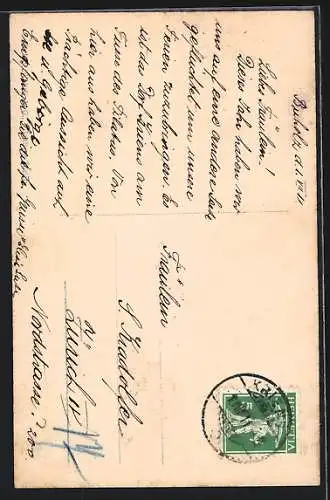 AK Luzern, Kapellbrücke mit Wasserturm