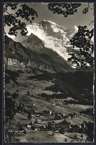 AK Wengen, Teilansicht mit Blick zur Jungfrau