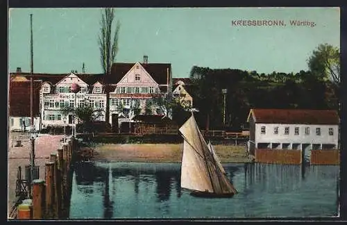 AK Kressbronn /Württbg., Hotel und Pension Schiff