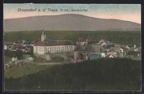 AK Drosendorf a. d. Thaya /N.-Oe., Waldviertel aus der Vogelschau