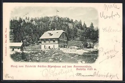 AK Schottwien, Sonnwendstein, Partie am Schüler-Alpenhaus