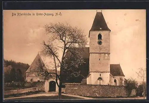 AK Unter-Aspang, Partie an der Pfarrkirche