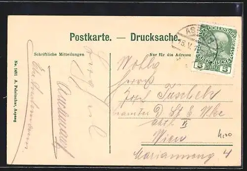 AK Unter-Aspang, Partie an der Pfarrkirche