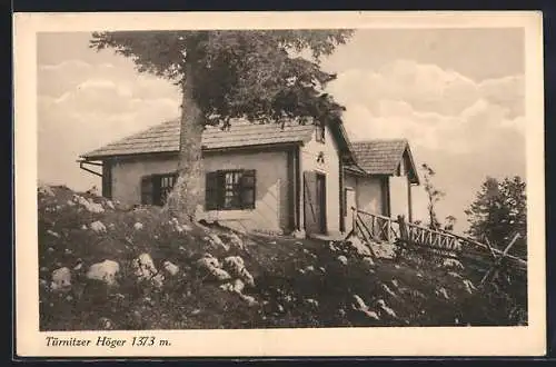 AK Türnitzer Höger, Türnitzerhütte in Verwaltung des Zweiges St. Pölten d. Österr. Gebirgsvereins, Berghütte