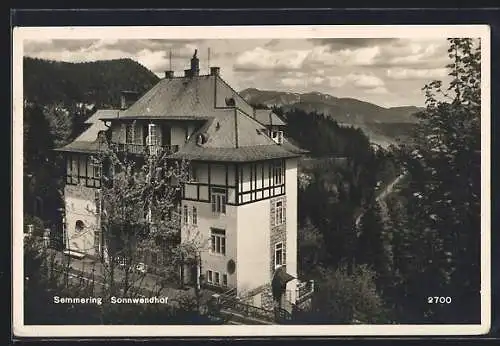 AK Semmering, Sonnenwendhof in den Bergen