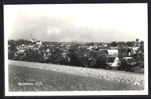 AK Spannberg /N.-Oe., Ortsansicht aus der Vogelschau