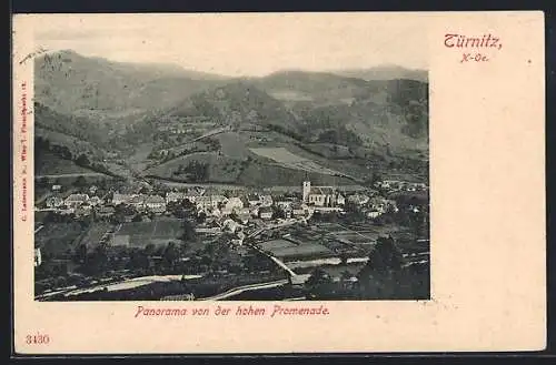 AK Türnitz /N.-Oe., Panorama von der hohen Promenade