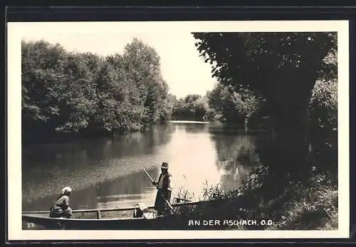 AK Aschach a. d. Donau, Partie an der Aschach