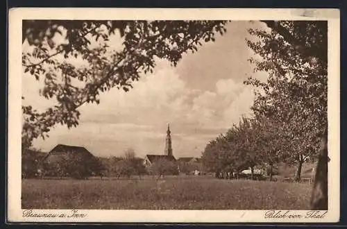 AK Braunau am Inn, Blick auf die Ortschaft von Thal