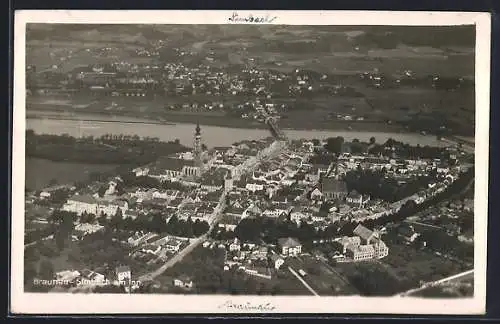 AK Braunau-Simbach am Inn, Gesamtansicht vom Flugzeug aus