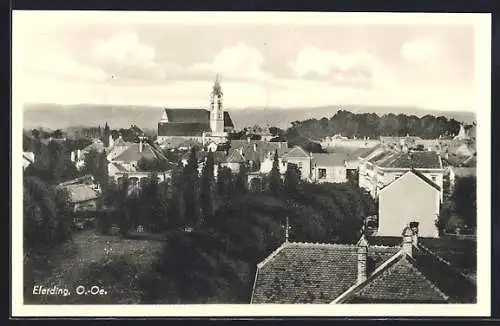 AK Eferding, Blick auf die Ortschaft