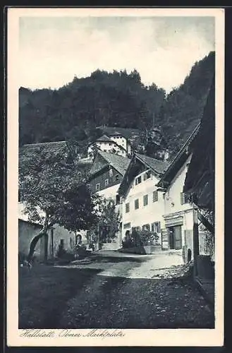 AK Hallstatt, auf dem oberen Marktplatz