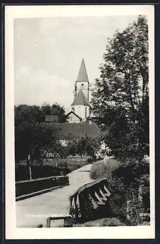 AK Kirchham bei Gmunden, Blick zur Kirche