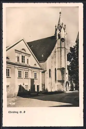 AK Eferding /O. D., Blick zur Kirche