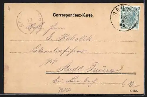 AK Grünau im Almthale /Ob.-Oest., Ortsansicht aus der Ferne