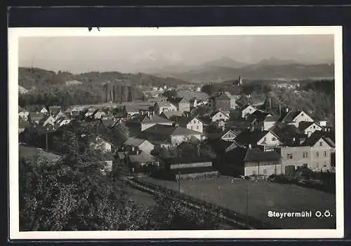 AK Laakirchen /O.-Ö., Steyrermühl, Ortsansicht von einen Berg aus