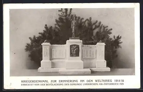 AK Laakirchen /O. Ö., Kriegerdenkmal zur Erinnerung an den Weltkrieg 1914/18