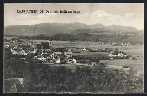 AK Laakirchen, Gesamtansicht mit Höllengebirge